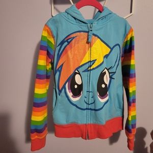 Winged Rainbow Dash kid's hoodie size M 5/6